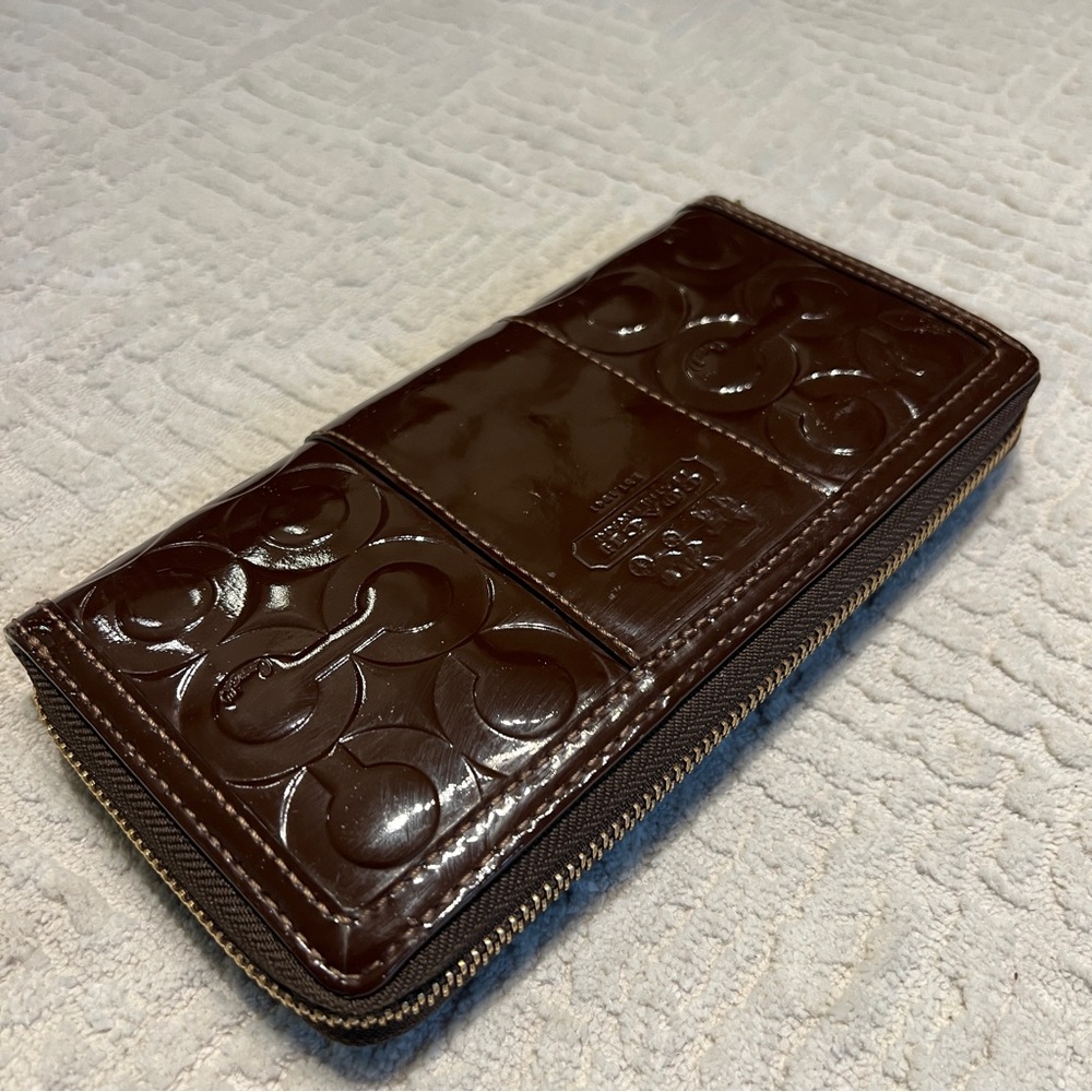 Coach Enamel Long Wallet